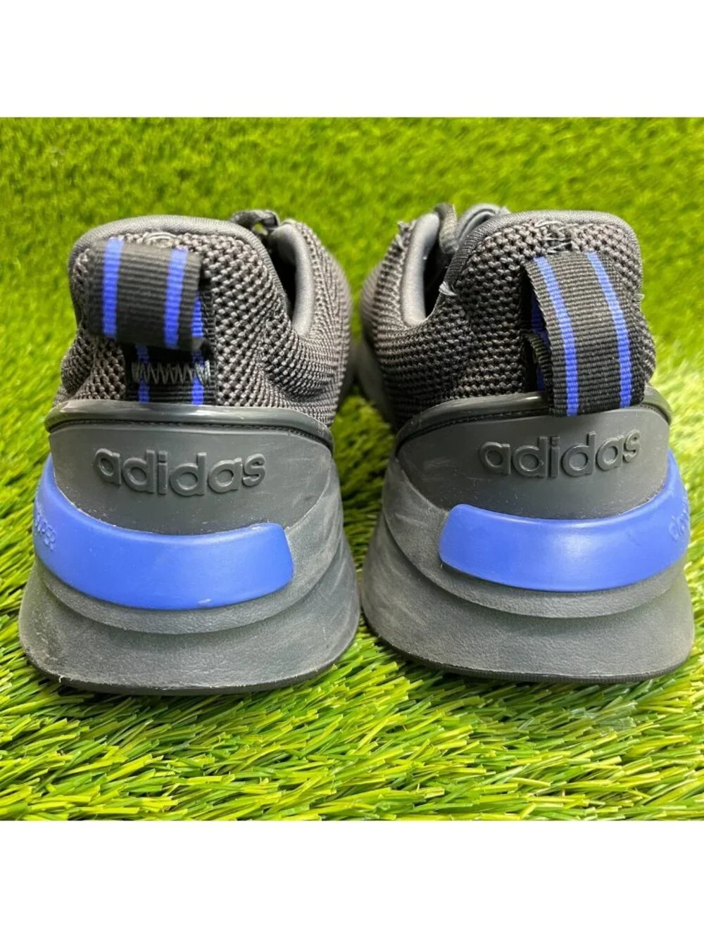 Adidas Racer TR21 Mens Size 8 Gray Black Athletic Running Walking Shoes Sneakers